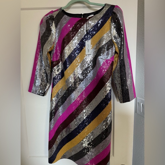 Milly Dresses & Skirts - Milly Elaine stripe sequin dress